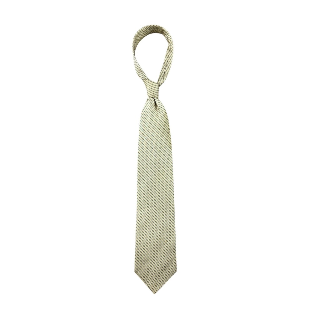 Valerio Garati Men Necktie Yellow Blue 100% Pure Silk Handmade Korea Made Luxury